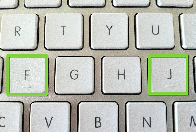 Miau miau pegatina Perezoso Por qué las letras F y J tienen una rayita en el teclado?